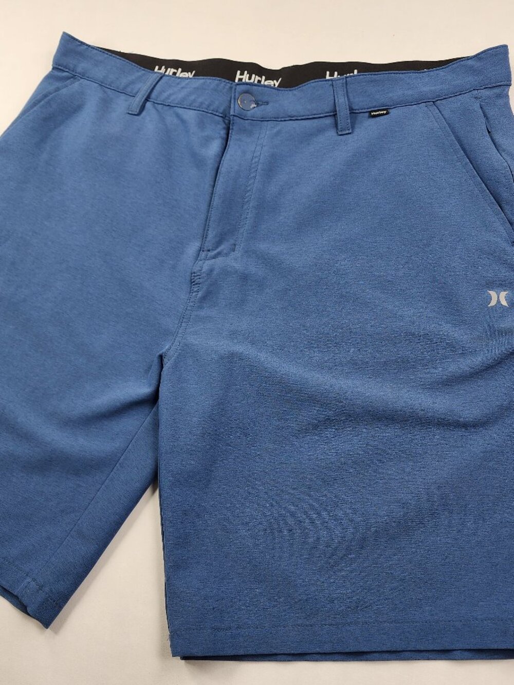 Hurley Mens 40 Blue Hybrid Shorts Stretch Performance Quick Dry Walk Flaw EX